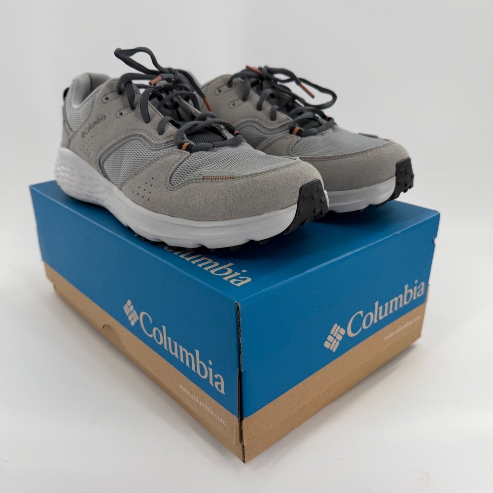 Columbia Omni-Max Mens Grey Suede Mesh Hiking Walking Sneakers Shoes Sz 11.5‎